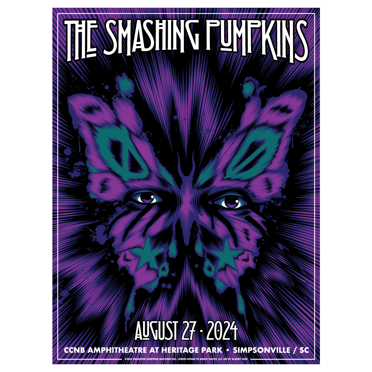 Simpsonville Event Poster August 27 The Smashing Pumpkins