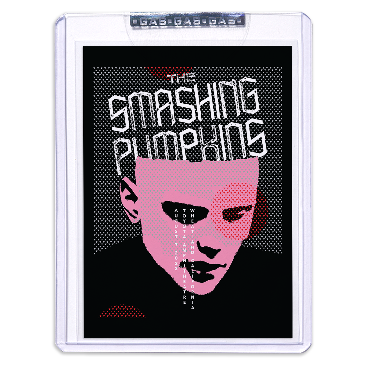 GAS The Smashing Pumpkins August 7, 2023, Wheatland, CA Setlist Trading Card Illustrated by Matthew Jacobson
