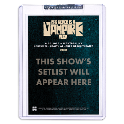 GAS The Smashing Pumpkins August 30, 2023, Wantagh, NY Setlist Trading Card Illustrated by Zi Xu