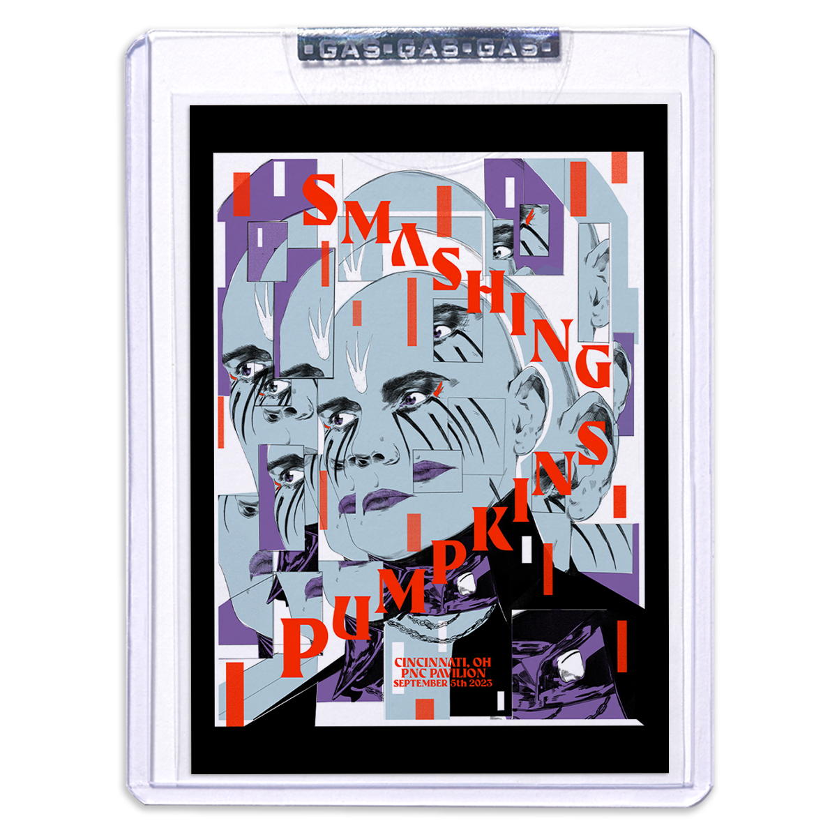 GAS The Smashing Pumpkins September 5, 2023, Cincinnati, OH Setlist Trading Card Illustrated by Nicole Rifkin