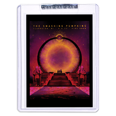 GAS The Smashing Pumpkins September 6, 2023, Clarkston, MI Setlist Trading Card Illustrated by The Silent Giants