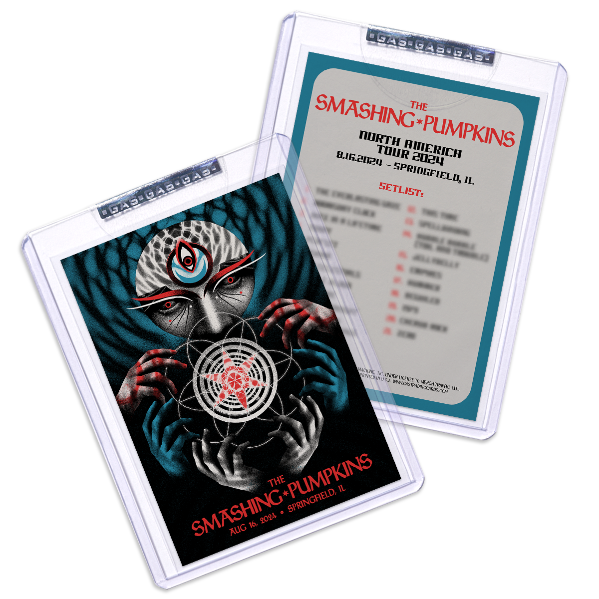 GAS The Smashing Pumpkins August 16, 2024, Springfield Setlist Trading Card