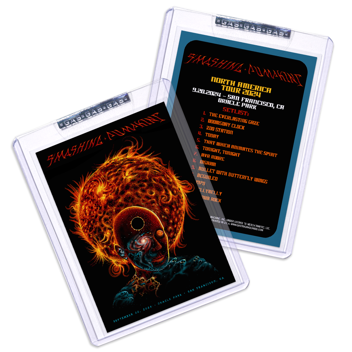 GAS The Smashing Pumpkins September 20, 2024, San Francisco Setlist Trading Card