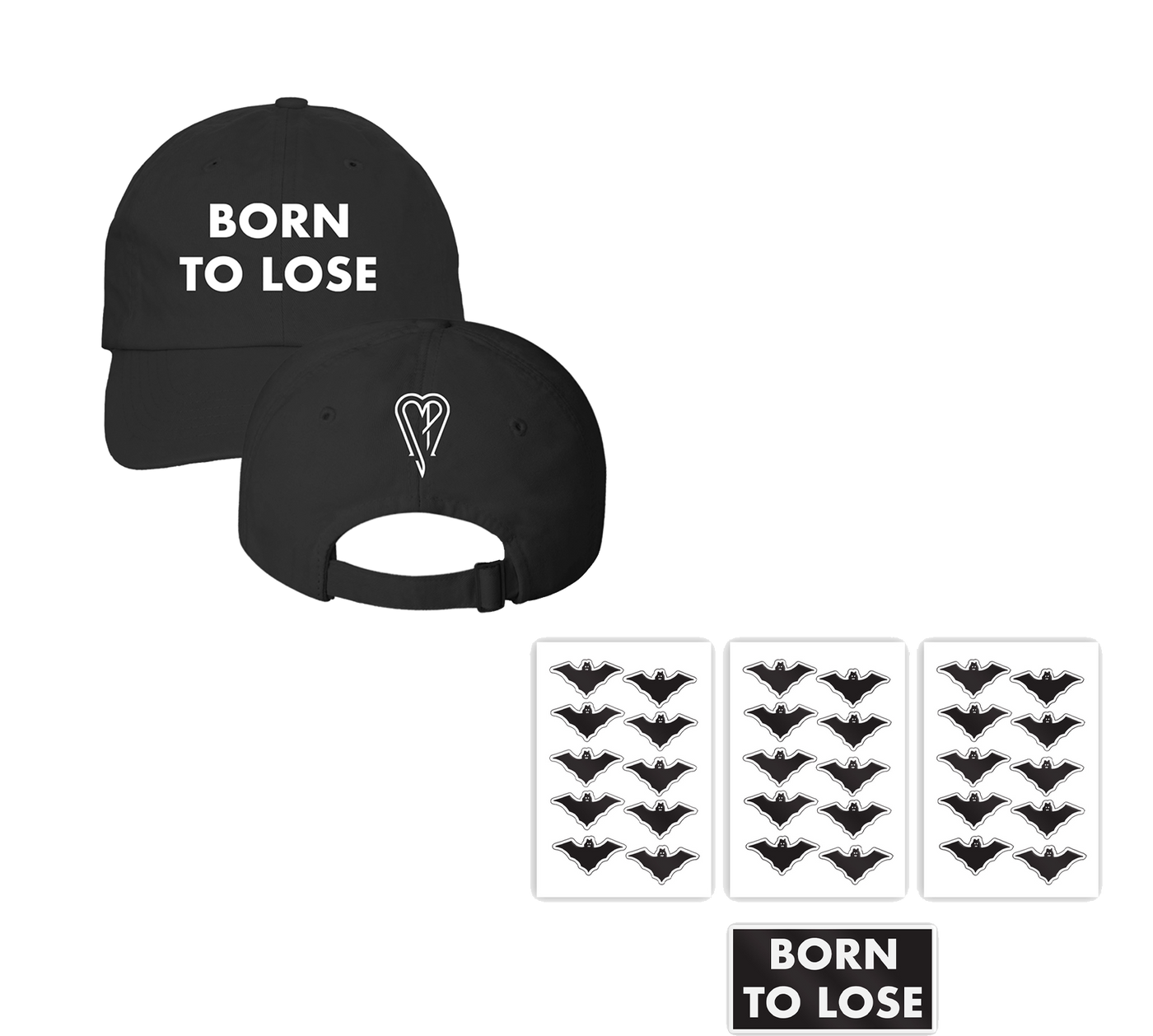 Born To Lose Hat and Sticker Bundle