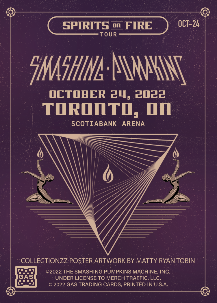 The Smashing Pumpkins Toronto October 24, 2022 Exclusive GAS Trading Card