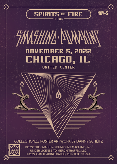 The Smashing Pumpkins Chicago November 5, 2022 Exclusive GAS Trading Card