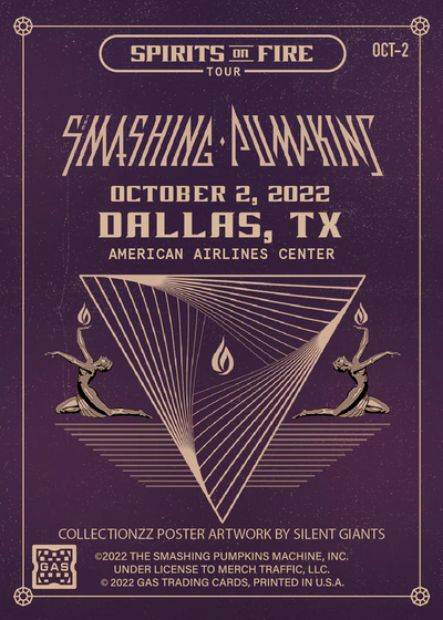 The Smashing Pumpkins Dallas October 2, 2022 Exclusive GAS Trading Card