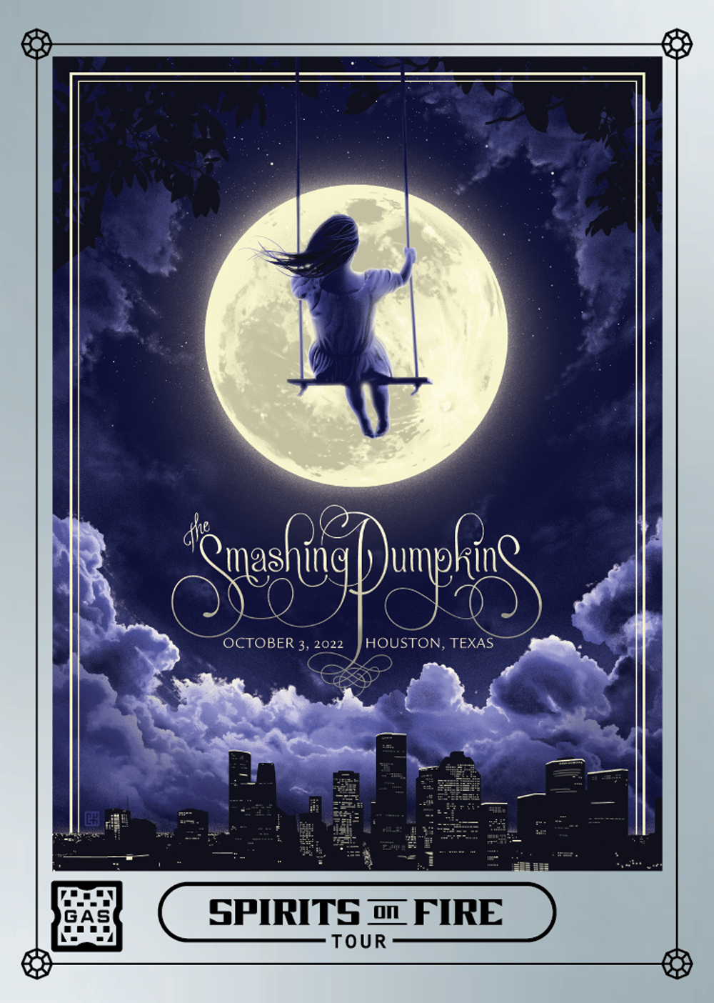 The Smashing Pumpkins Houston October 3, 2022 Exclusive GAS Trading Card